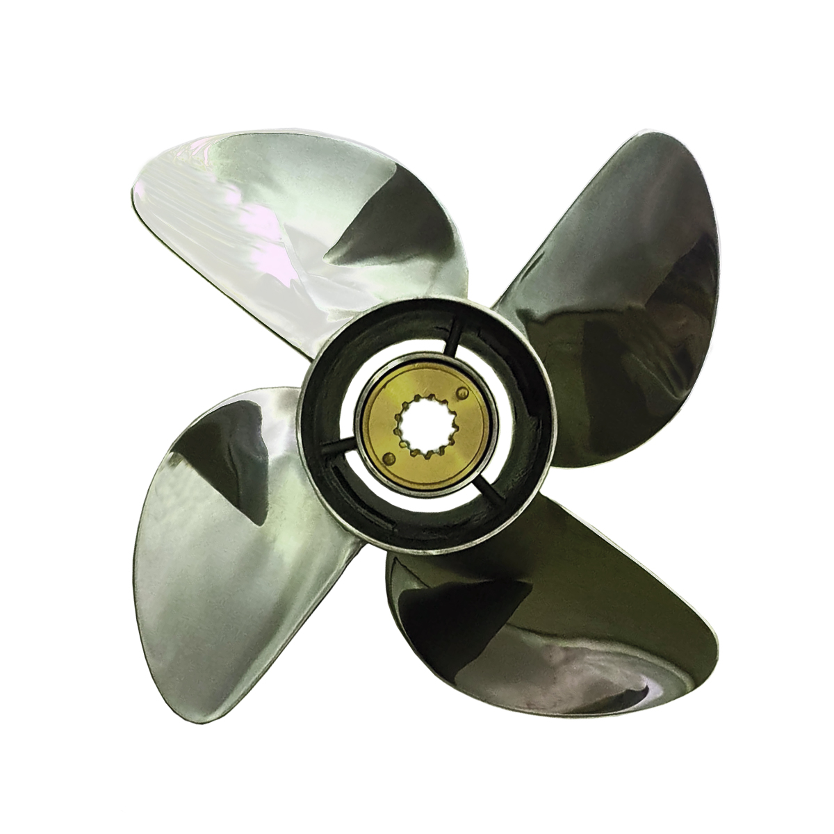 USA Mercury Mariner 25-30-35-40-45-50-60-70hp PowerTech SCB4 Stainless Steel Propeller 4 Blade