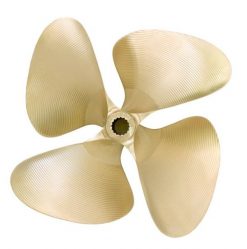 OJ 885-MF Wake Ski Propeller LH 15 x 12.5 (Splined Shaft Mastercraft Prop) .120cup 4 Blade Wakepro V-3