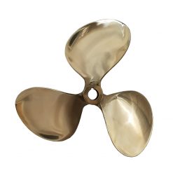 Austral Compuski Ski Propeller 3 Blade Polished Bronze Cupped Prop 1" Morse Taper (11.5-12 Inch diameter | 13-15Pitch)  Left Hand