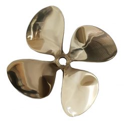 Austral CompuThrust Ski Propeller 4 Blade Polished Bronze Cupped Prop 1" Morse Taper (11.5-12 Inch diameter | 13-15Pitch)  Left Hand