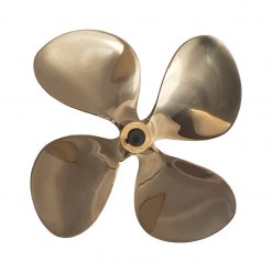 Austral CompuThrust Ski Propeller 4 Blade Polished Bronze Cupped Prop 1" Morse Taper (11.5-12 Inch diameter | 13-15Pitch)  Right Hand