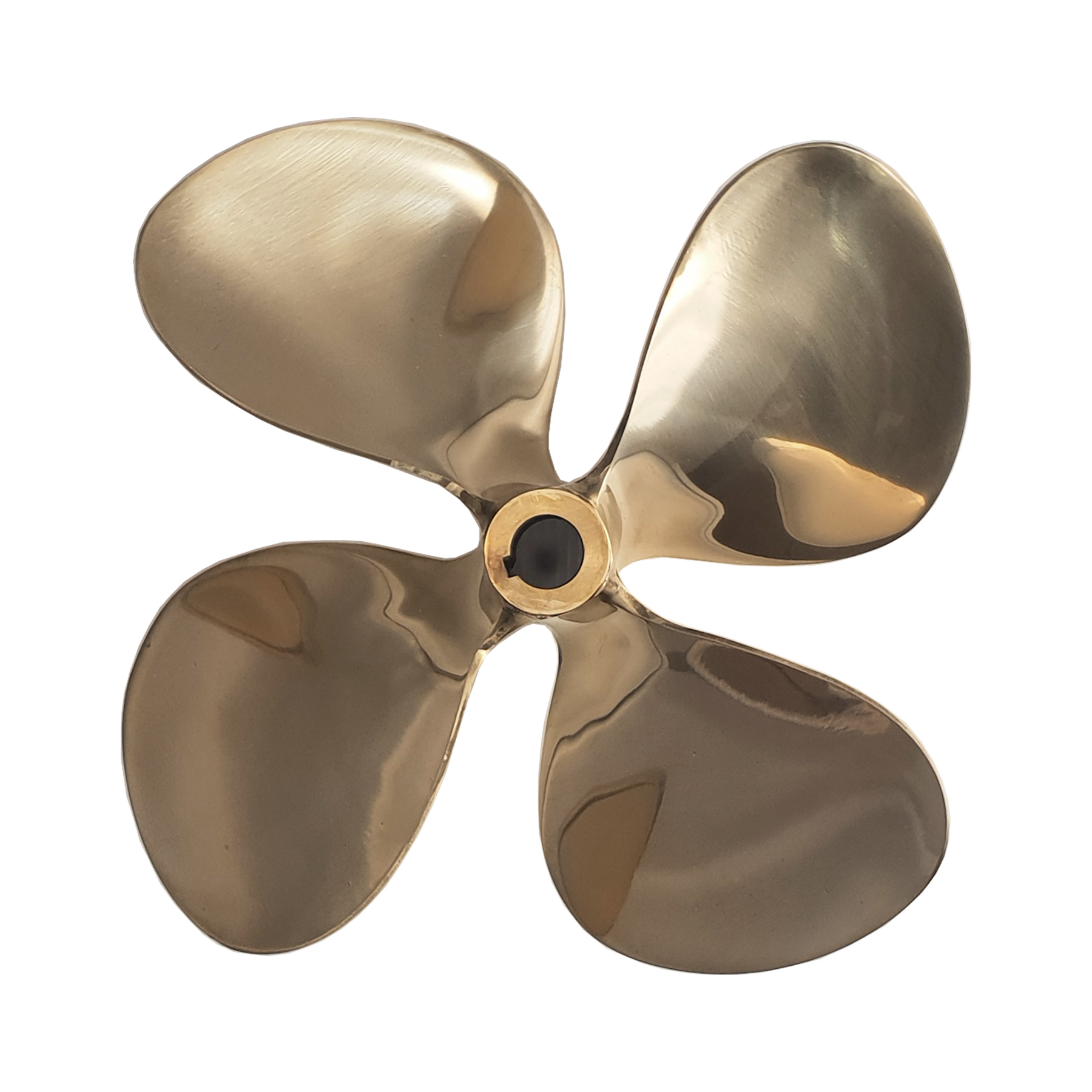 Austral CompuThrust Ski Propeller 4 Blade Polished Bronze Cupped Prop 1" Morse Taper (11.5-12 Inch diameter | 13-15Pitch) Right Hand