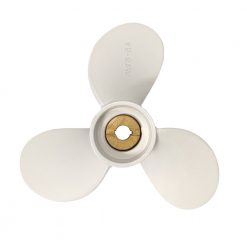 Alternative view of Ozpropeller to suit 2 Stroke 4A & 5C Pre 1992 Yamaha / Mariner Propeller 3 Blade Shear Pin Drive type Aluminium Prop