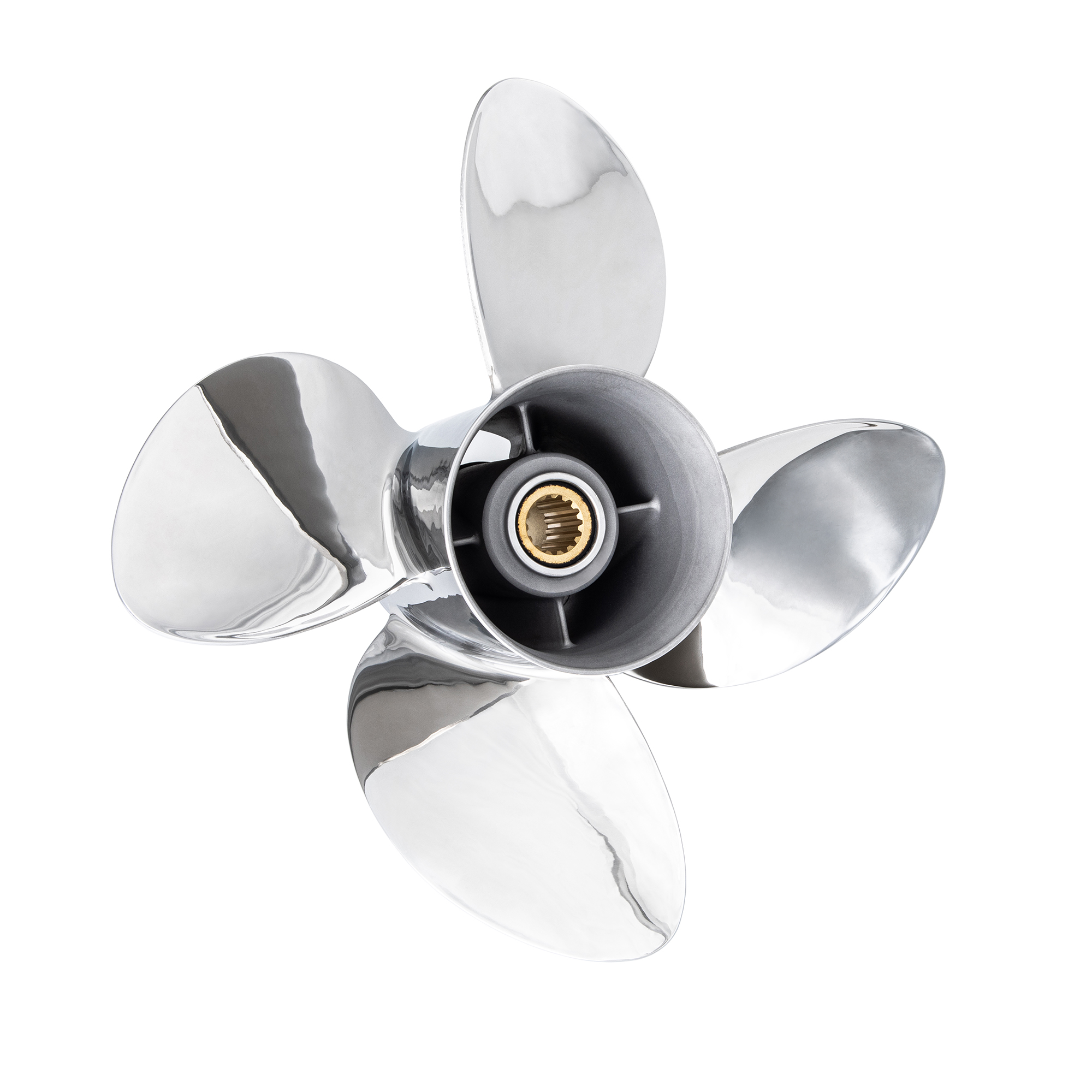 OZPRO-E4 to suit Yamaha 150 175 200 220 225 250 300hp 4 Blade Stainless Steel Propeller High Performance Prop