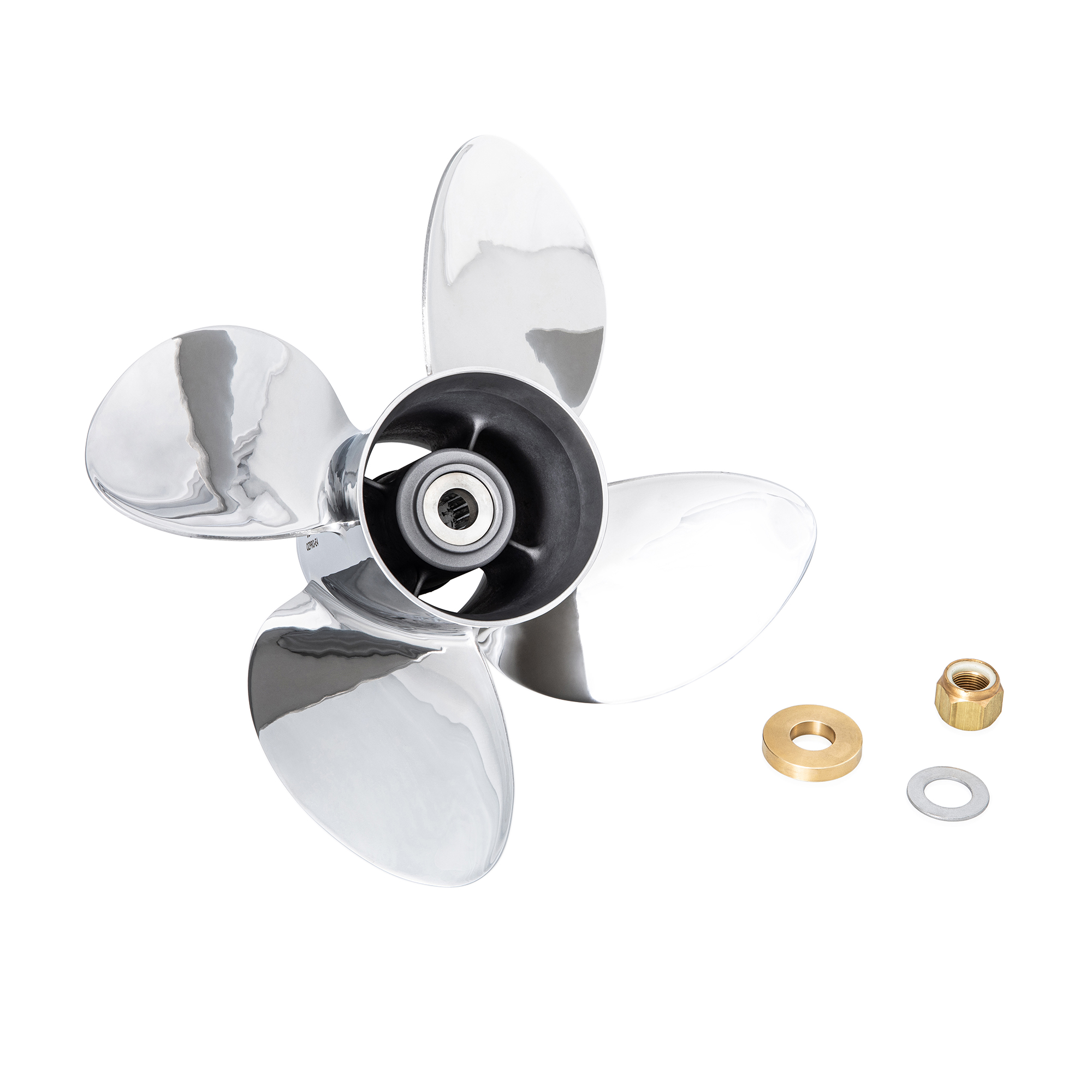 OZPRO-E4 Suits Mercury Mariner 90-115-135-150-175-200-220-225-250-300hp 4 Blade Stainless-Steel High-Performance Propeller Prop - Image 5