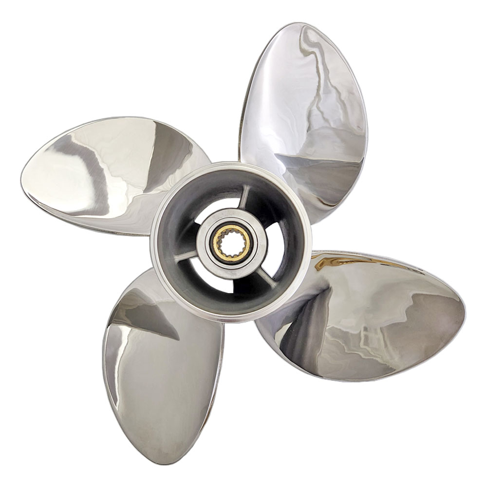 OZPRO-E4 to suit 90-300hp Johnson Evinrude G1 4 Blade Stainless Steel Propeller High Performance Prop - Image 4