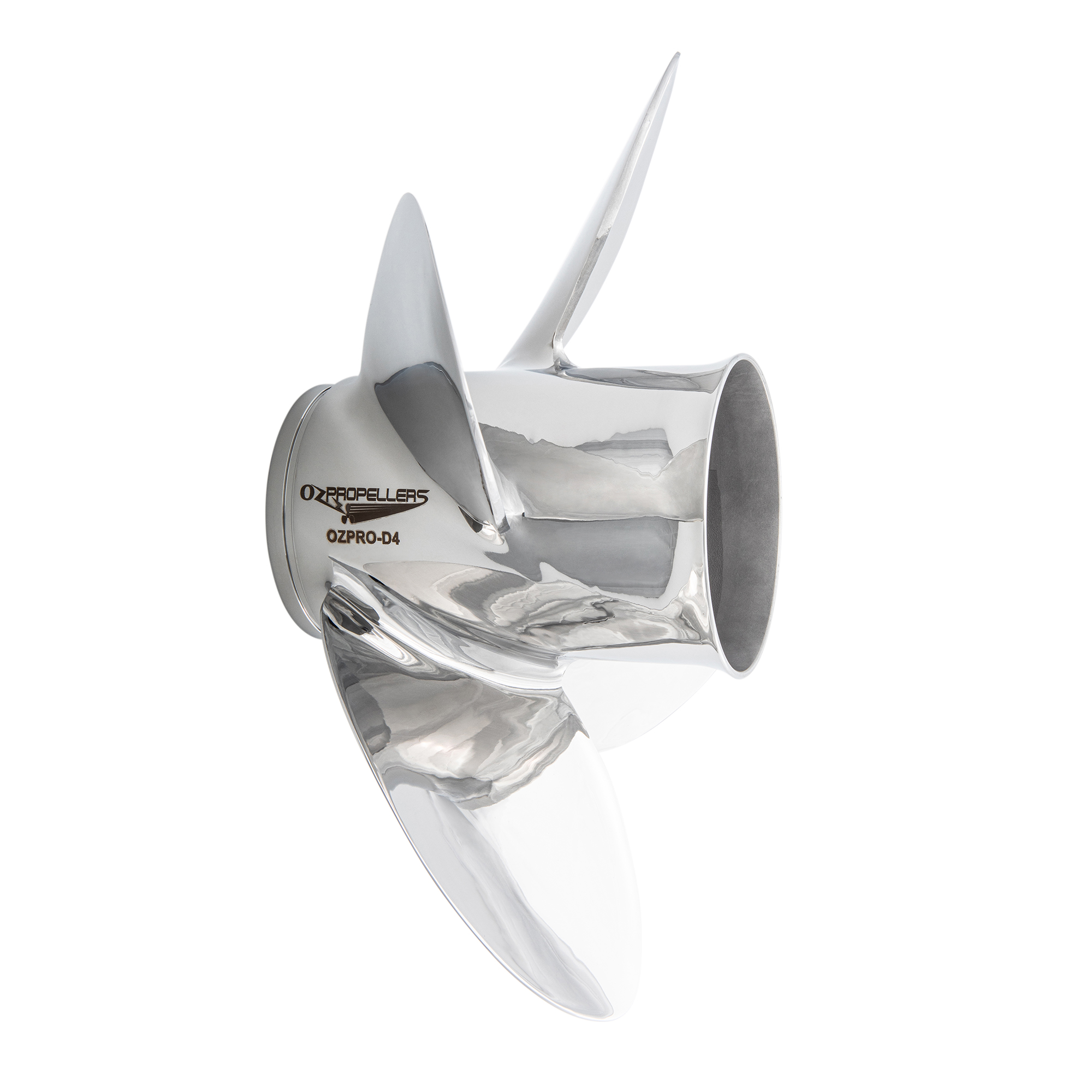 OZPRO-D4 to suit Yamaha T50-60-70-75-80-85-90-100-115-130-140hp 4 Blade Stainless Steel Propeller High Performance Prop - Image 4