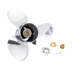 Alternative view of OZALL-E3 to suit Honda BF 115D-135-150-200-225-250hp 3 Blade Stainless Steel Propeller High Performance Prop