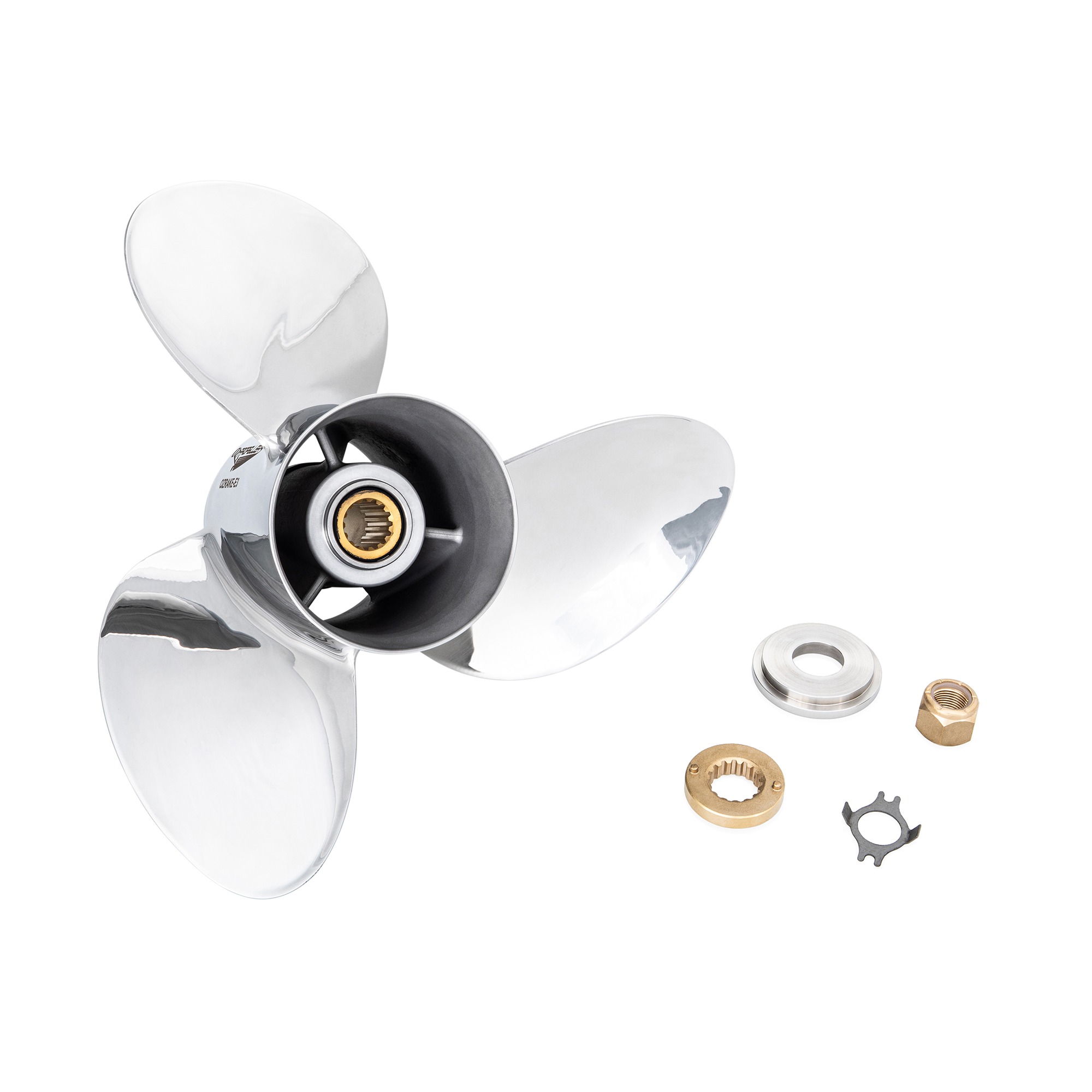 OZRAKE-E3 Suits Mercury Mariner 90-115-135-150-175-200-220-225-250-300hp 3 Blade Stainless-Steel High-Performance Propeller Prop - Image 2
