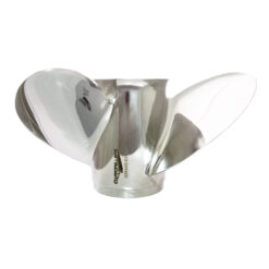 Alternative view of OZRAKE-E3 to suit Volvo SX Sterndrive 3 Blade Stainless Steel Propeller High Performance Prop