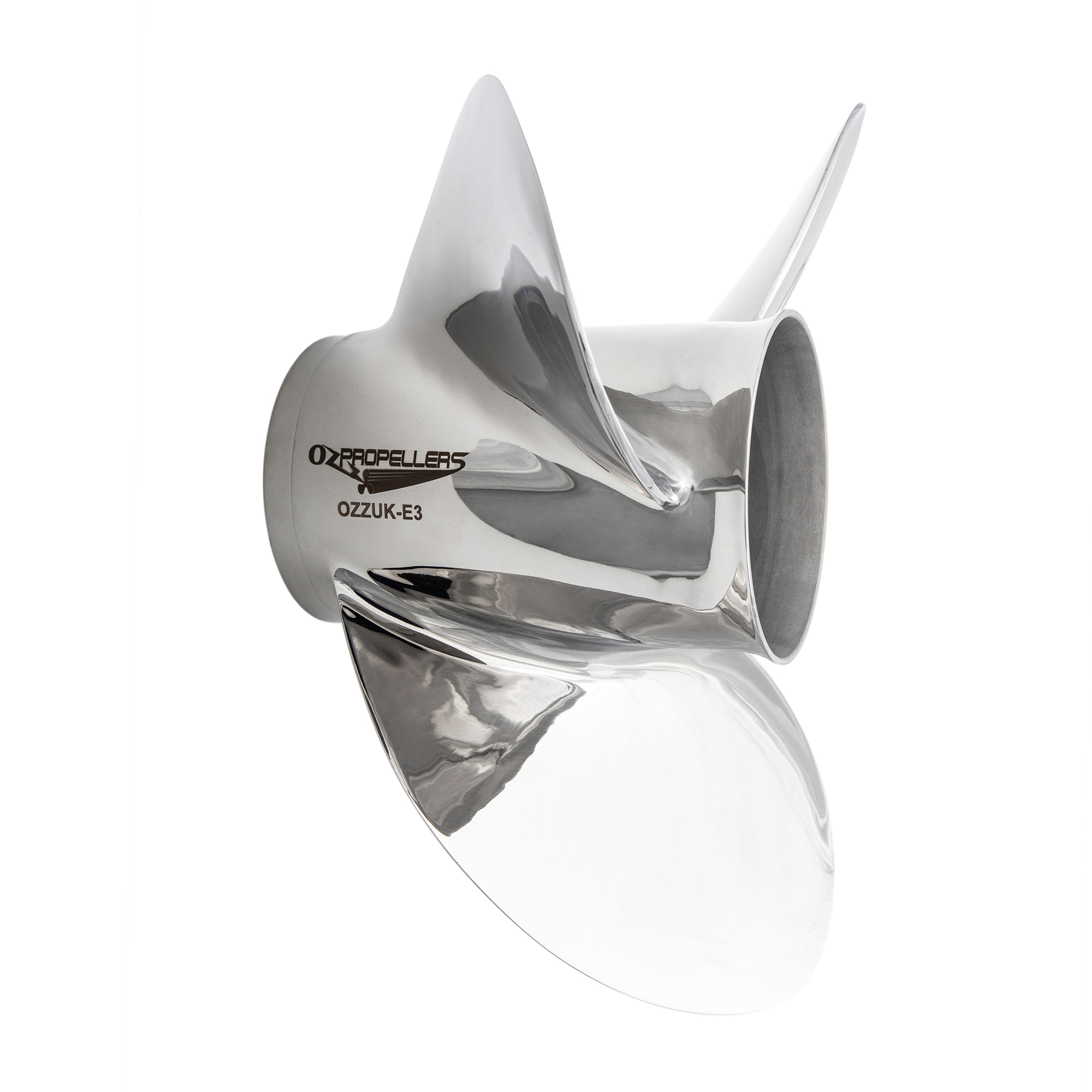 OZZUK-E3 to suit Suzuki 150-175-200-225-250-300hp 3 Blade Stainless Steel Propeller High Performance Prop 3x 16" Dia - Image 3