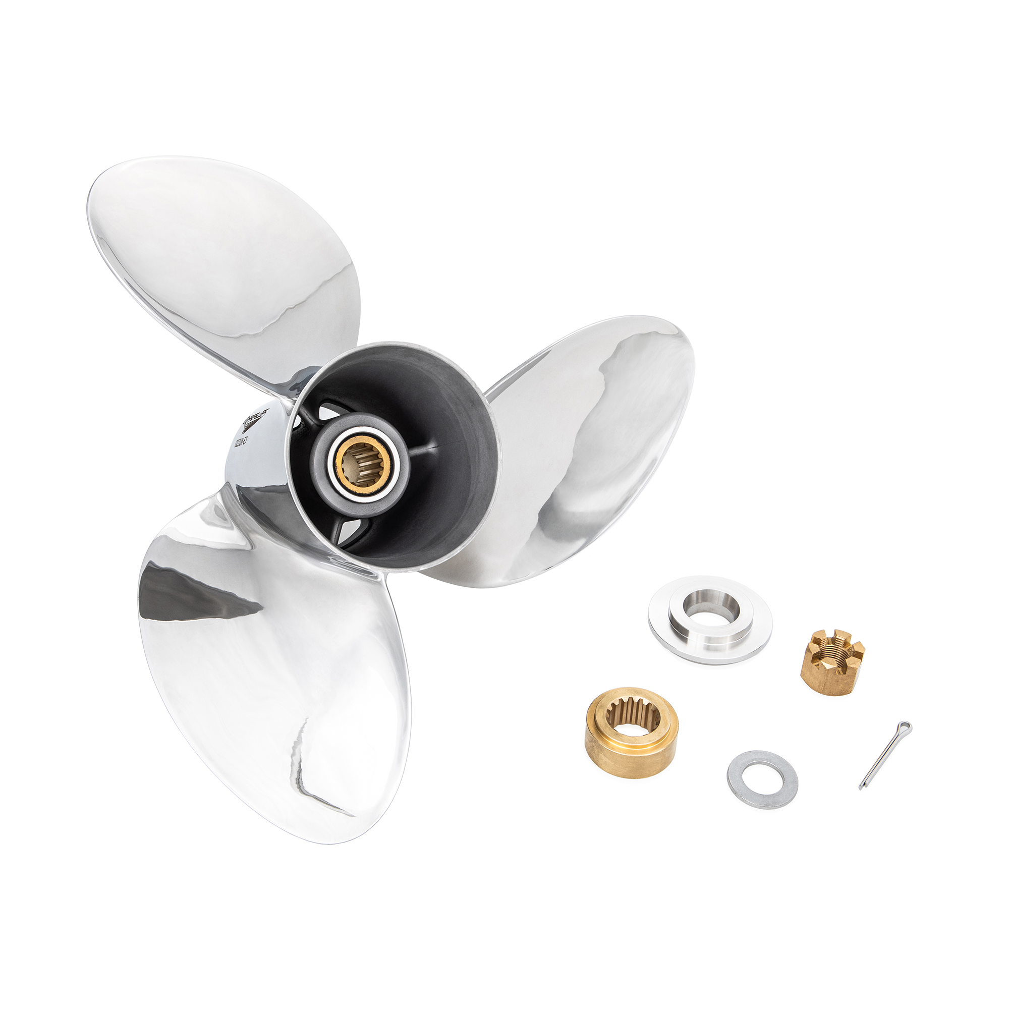 OZZUK-E3 Suits Mercury Mariner 90-115-135-150-175-200-220-225-250-300hp 3 Blade Stainless-Steel High-Performance Propeller Prop - Image 3