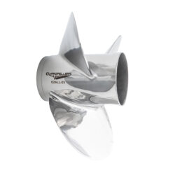 Alternative view of OZALL-D3 to suit T50-60-70-75-80-85-90-100-115-130-140hp 3 Blade Stainless Steel Propeller High Performance Prop
