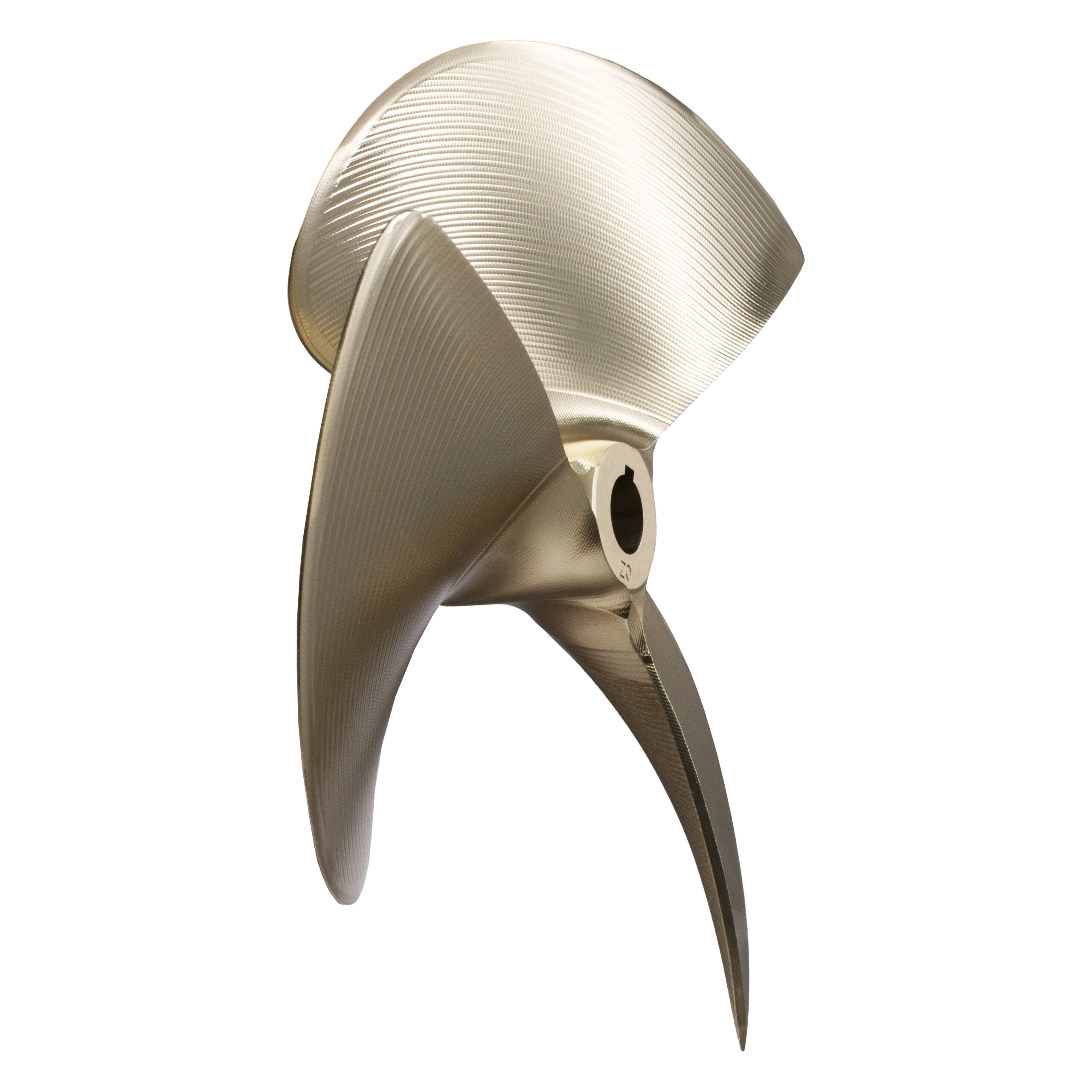 OZEDC3 Ski/Wake Propeller 13" x 11.5" (1" Shaft) 3 Blade 0.08 cup LH OZNIBRAL CNC Prop - Image 3
