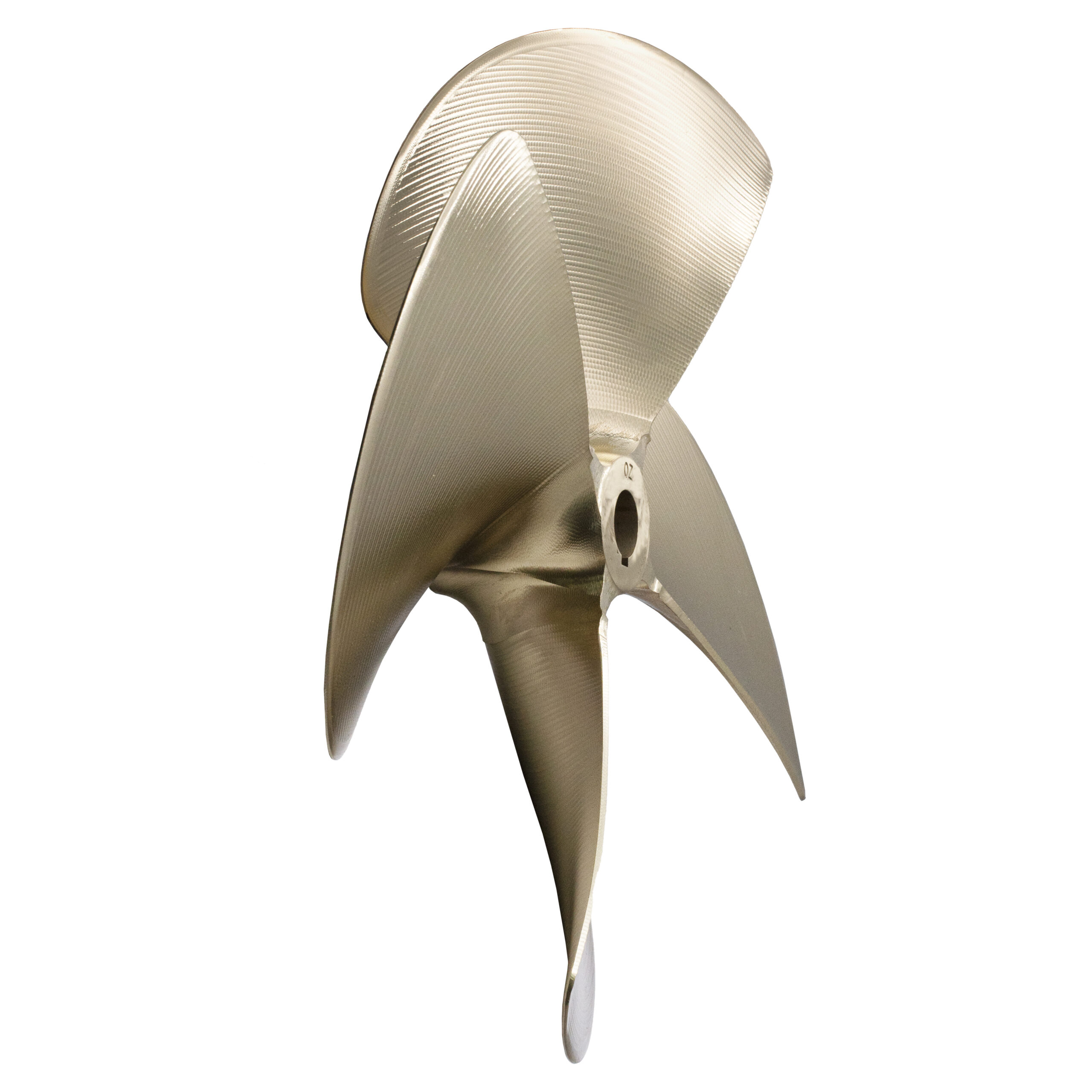 OZ-BBDG4 Ski/Wake Propeller 15" x 14.25" (1.125") 4 Blade 0.150" cup LH OZNIBRAL CNC Prop - Image 3