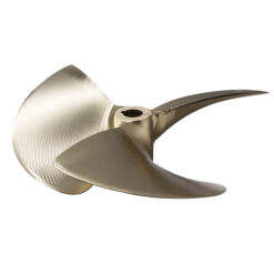 Alternative view of OZIAA3 Ski/Wake Propeller 13" x 10.5" (1.125" Shaft) 3 Blade 0.08 cup LH OZNIBRAL CNC Prop