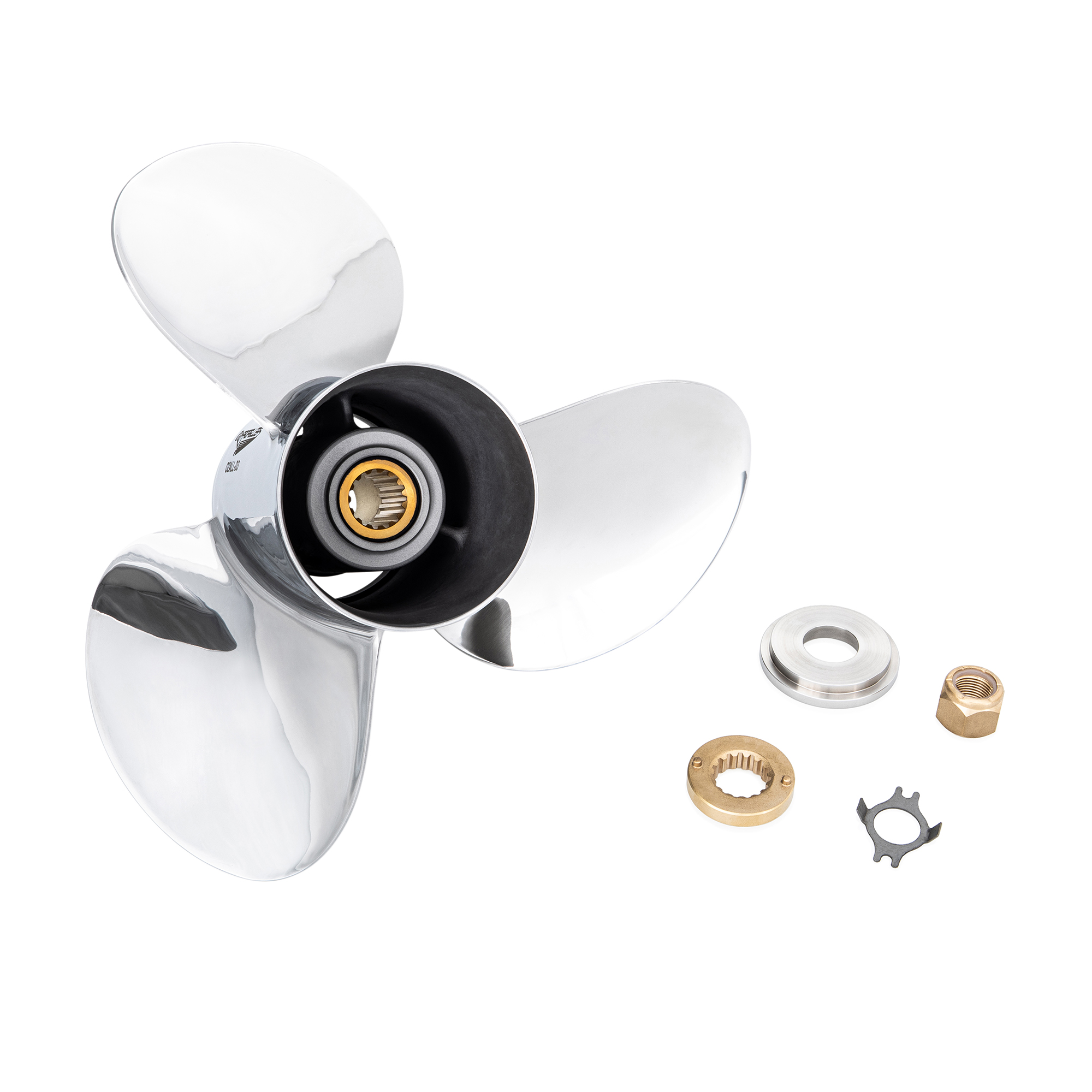 OZALL-D3 to suit Mercury 40-50-60-70-75-80-90-100-115-140hp 3 Blade Stainless Steel Propeller High Performance Prop Propeller - Image 2