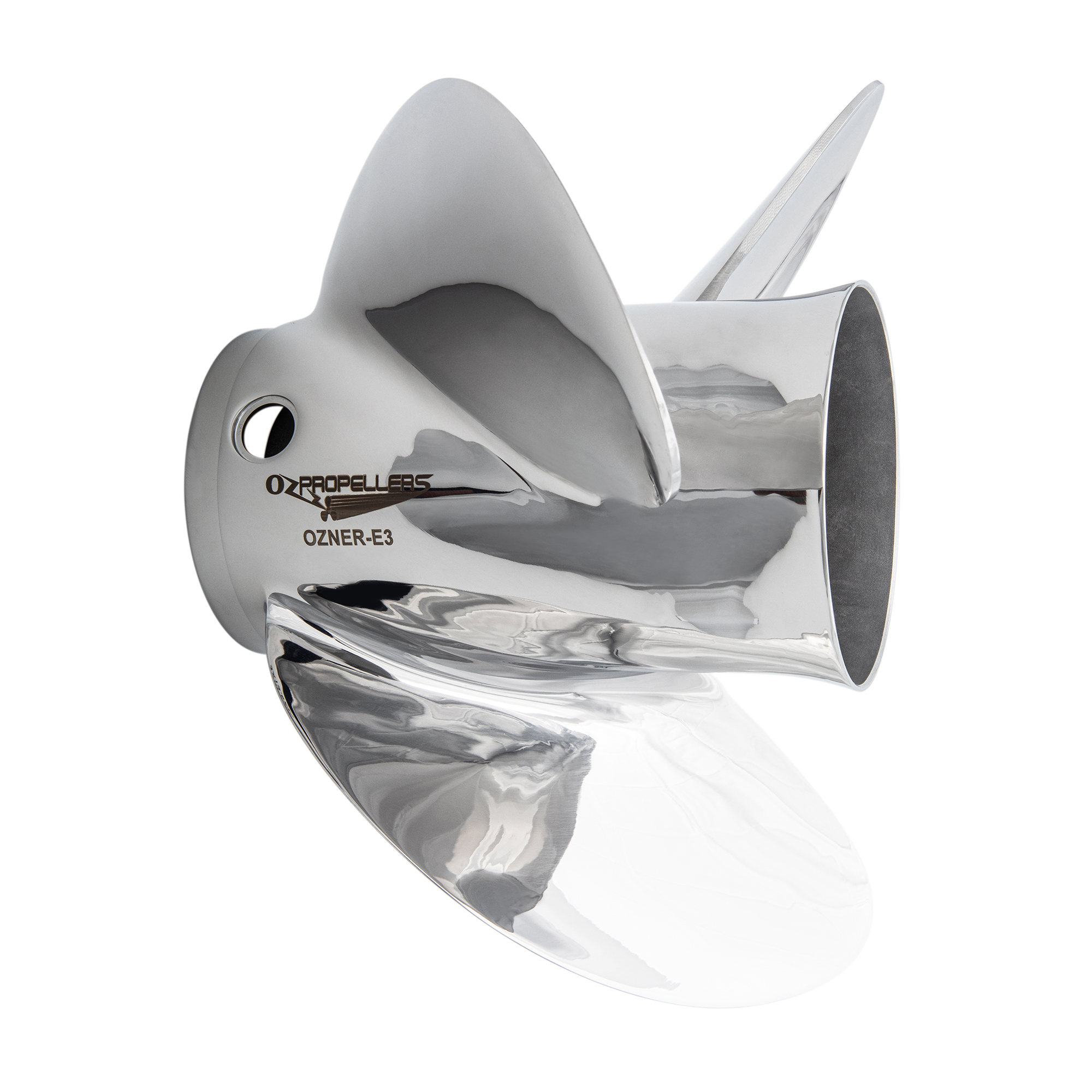 OZNER-E3 Suits Mercury Mariner 90-115-135-150-175-200-220-225-250-300hp 3 Blade Stainless-Steel High-Performance Propeller Prop - Image 4
