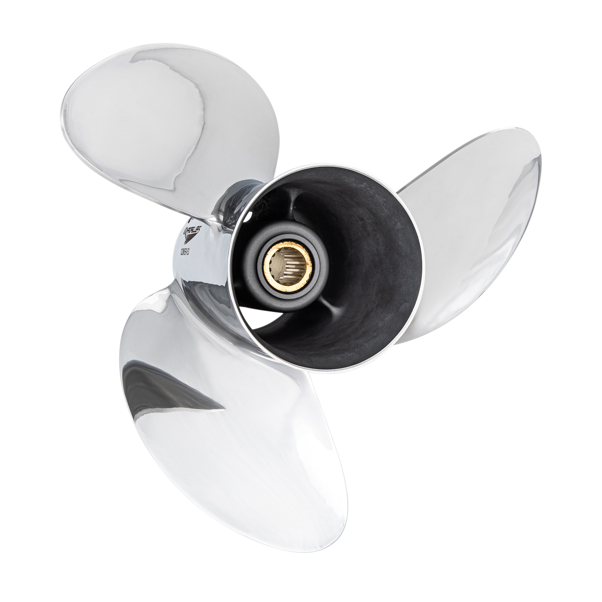 OZNER-E3 Suits Mercury Mariner 90-115-135-150-175-200-220-225-250-300hp 3 Blade Stainless-Steel High-Performance Propeller Prop